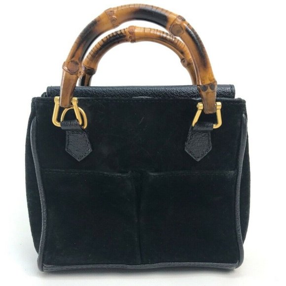 GUCCI 007・1793・0238 Pochette Bamboo 2WAY Hand Bag Shoulder Bag Cross body - Picture 2 of 12